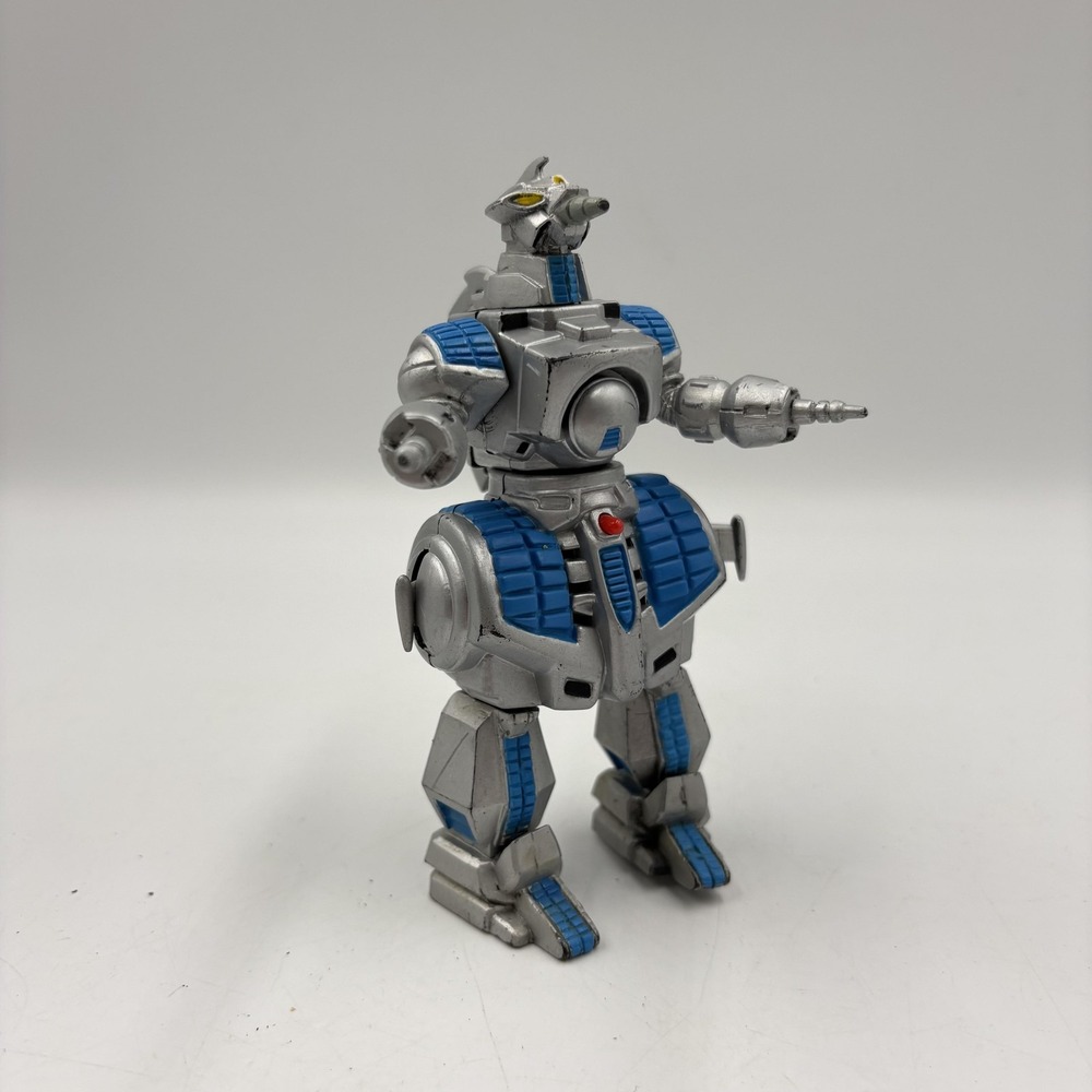 Vintage Trendmasters Mechagodzilla Action Figure 4.5" Silver Blue Kaiju Toy‎
